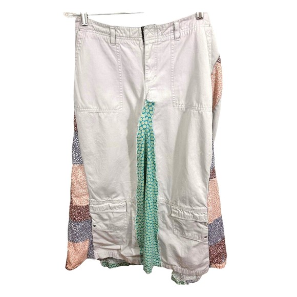 PS-3983 Periscope Women Patchwork Skirt 13 A Line Flare 70's Hippie Boho UpCycle - Picture 1 of 14